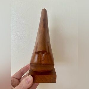 Classic Hand Carved Rosewood Nose-Shaped Eye Glasses Spectacle Holder Vintage